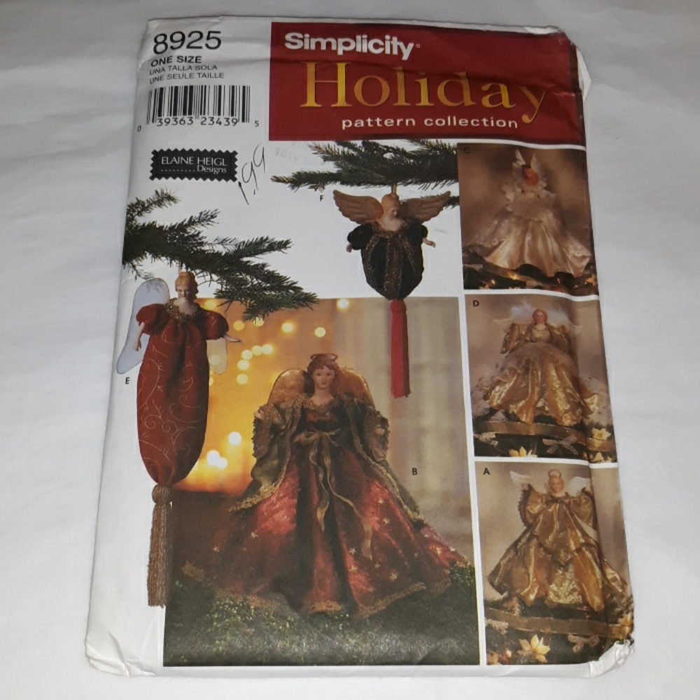 Simplicity Home Ornament & Tree Topper Sew Pattern